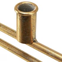 Artículo Portavelas grande con aro de metal dorado antiguo Al. 77 cm Para 4 velas