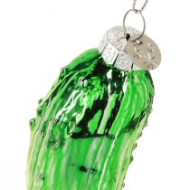 Artículo Pepino como decoración del árbol de Navidad Pepino navideño de cristal 8cm 3ud