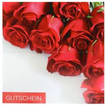 Artículo Tarjeta vale rosas rojas + sobre 1ud