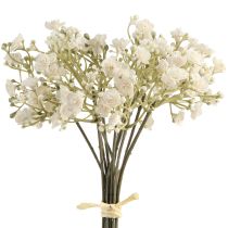 Artículo Gypsophila artificial baby&#39;s breath en ramo blanco 23cm 12 piezas