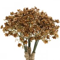 Artículo Gypsophila marrón artificial para ramo de otoño 29,5cm 18p