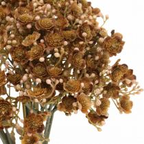 Artículo Gypsophila marrón artificial para ramo de otoño 29,5cm 18p