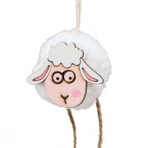 Artículo Decoración colgante primavera decoración de Pascua colgante de oveja 10cm 12 piezas
