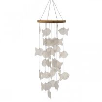 Decoración colgante conchas Capiz carillón de viento jardín Ø12cm L49cm