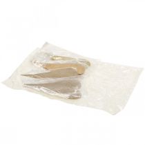 Artículo Decoración colgante ventana corazones de metal, corazones decorativos para colgar beige/amarillo/naranja H10cm 6pcs