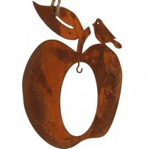 Percha decorativa metal manzana pera pátina decoración 23/24cm 2uds