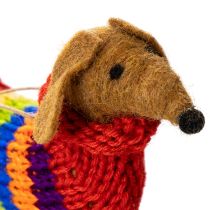 Artículo Adorno decorativo de perro salchicha para árbol de Navidad, 16 cm, 2 piezas