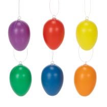 Artículo Adornos de huevos de Pascua para decorar tu hogar o jardín en primavera. Artículos decorativos coloridos, 6 cm, 24 piezas.