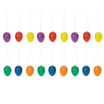 Artículo Adornos de huevos de Pascua para decorar tu casa o jardín en primavera. Artículos decorativos coloridos, 6 cm, 24 piezas.