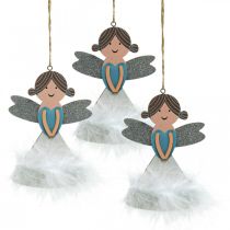 Artículo Figuras decorativas navideñas decoraciones para árboles de navidad madera 14.5x10cm 6pcs