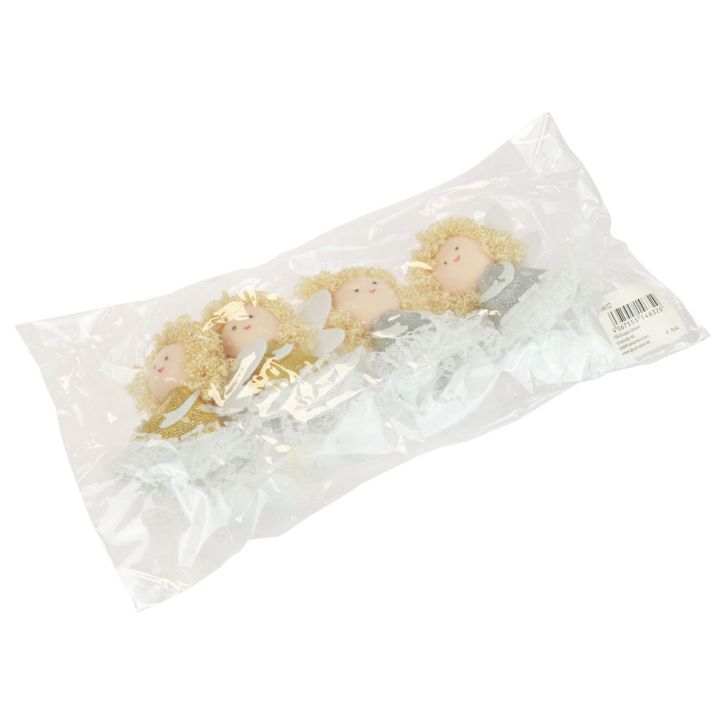 Artículo Ángel colgante decoración del árbol decoración navideña H13,5cm 4 piezas