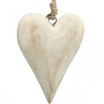 Corazón de madera, corazón decorativo para colgar, decoración de corazón H13cm 4pcs