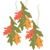Artículo Colgante decorativo otoño hojas de madera hoja de roble 17cm 6ud