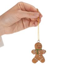 Artículo Adornos decorativos de hombrecitos de jengibre para árboles de Navidad, 6 cm, 12 unidades