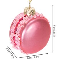 Artículo Colgante de macaron para árbol de Navidad, 6 cm