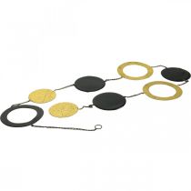 Artículo Decoración navideña decoración colgante oro negro L124cm 8 elementos