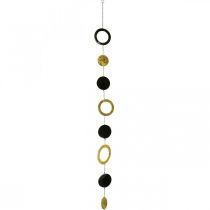 Artículo Decoración navideña decoración colgante oro negro L124cm 8 elementos