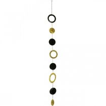 Artículo Decoración navideña decoración colgante oro negro L124cm 8 elementos