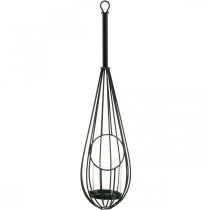 Farol para colgar decoracion colgante gotas negro 52cm