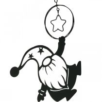 Artículo Decoración de pared metal gnomo negro estrella 15×17cm 3 piezas