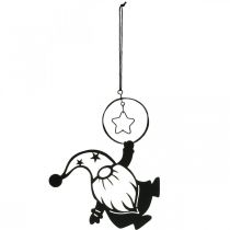 Artículo Decoración de pared metal gnomo negro estrella 15×17cm 3 piezas