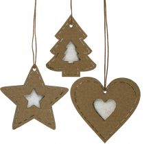 Árbol de navidad decoración estrella abeto corazón papel 7cm 36p