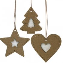 Artículo Árbol de navidad decoración estrella abeto corazón papel 7cm 36p