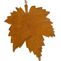 Hojas decorativas de otoño metal aspecto óxido hoja de arce 6 piezas