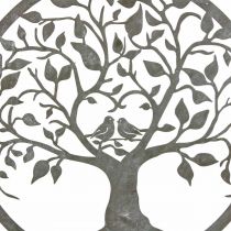 Resorte de decoración de ventana, decoración colgante árbol de metal gris Ø25cm 2pcs