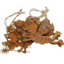 Artículo Abeja para colgar óxido deco metal decoración verano 12cm 6pcs