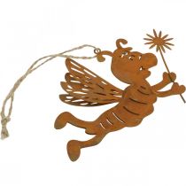 Artículo Abeja para colgar óxido deco metal decoración verano 12cm 6pcs