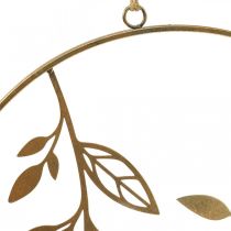 Decoración de pared decoración de metal para colgar ramas oro Ø38cm