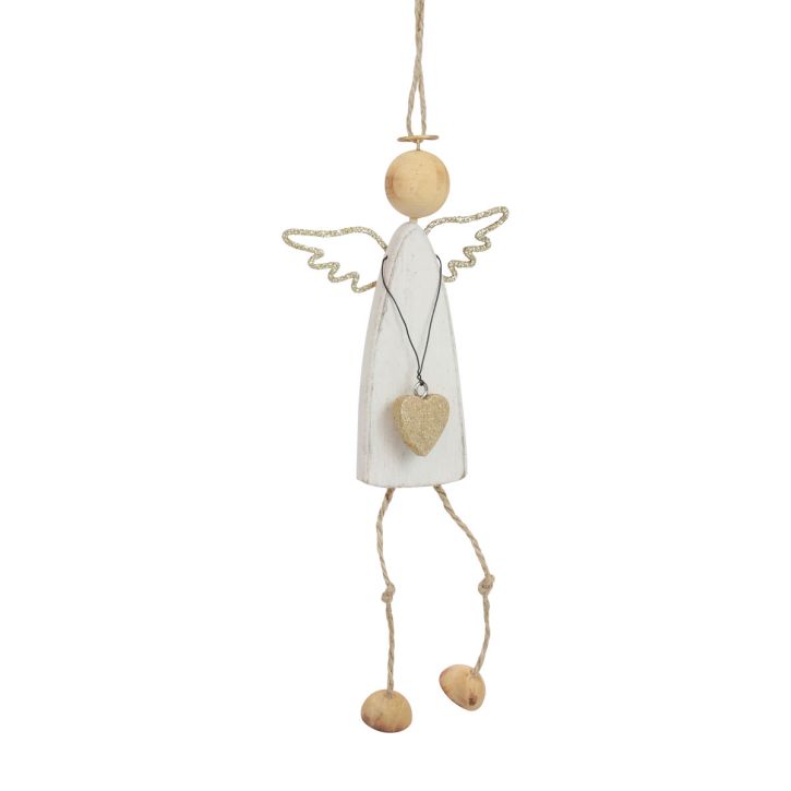 Artículo Colgante de ángel decoración navideña para colgar H22cm 3ud