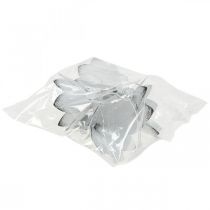 Artículo Colgante Elfo Decoración Metal Blanco Ø6cm H9cm 4 Piezas