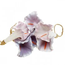 Percha decorativa Campanilla Púrpura Blanco Ø3.5cm H8cm 6pcs