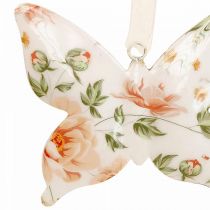 Artículo Deco mariposas percha decorativa de metal flores W12×H10cm 3pcs