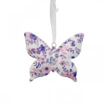 Deco mariposas percha decorativa de metal violeta 12×10cm 3uds