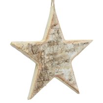 Artículo Estrellas de madera decorativas percha decorativa rústica madera decorativa Ø15cm