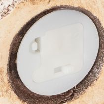 Artículo Casa de cerámica rústica con LED brillante, ideal como decoración de mesa atmosférica, 15 cm, 2 piezas