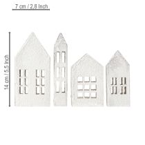 Artículo Casas en miniatura para decoración y ambientación de interiores, muy decorativas, diseño atemporal para el hogar, 14cm, 4 piezas