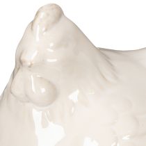 Artículo Figura de gallina, esmaltada brillante, para decoración moderna del hogar, 17 cm, 2 piezas