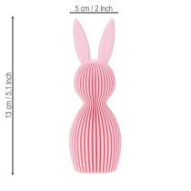 Artículo Conejito de Pascua decorativo, símbolo de una decoración primaveral para el hogar, 13 cm, 3 piezas