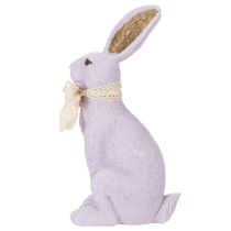 Artículo Figura decorativa de conejito de Pascua con lazo para una elegante decoración de Pascua en el hogar, 27 cm.