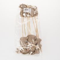 Artículo Figura decorativa de conejo de Pascua para decoraciones primaverales y acentos de temporada, 42 cm, 8 piezas