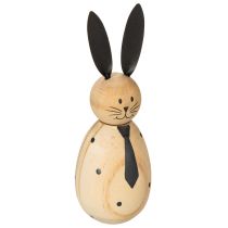 Artículo Figura decorativa de conejo con aspecto de madera para una decoración tranquila y atemporal, 15 cm, 2 piezas