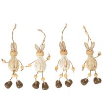 Artículo Adornos colgantes de conejito de Pascua para decoración festiva de Pascua, 12 cm, 4 piezas