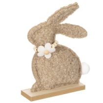 Artículo Figura de conejo de Pascua, decoración de primavera para sala de estar y mesa, 18 cm, 6 unidades