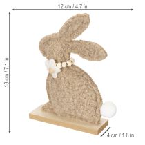 Artículo Figura de conejo de Pascua, decoración de primavera para sala de estar y mesa, 18 cm, 6 unidades