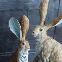 Artículo Figura decorativa de conejo para elegantes arreglos primaverales y de Pascua, 43 cm