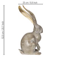 Artículo Figura decorativa de conejo para una elegante decoración de primavera y Pascua, 52 cm